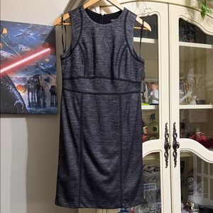 Ann Taylor Charcoal Sleeveless Midi Dress